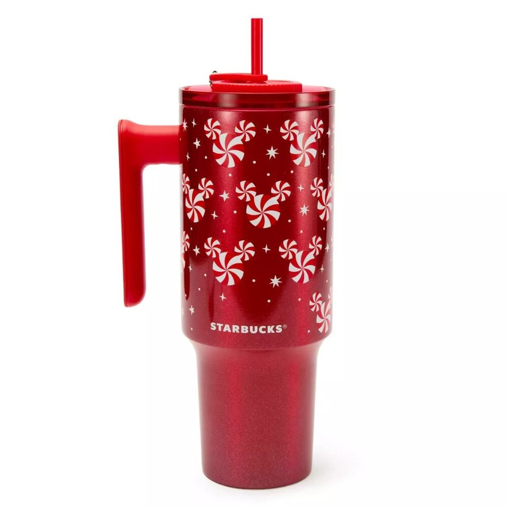NIB Starbucks x Disney 2025 Mickey Peppermint Swirl 40oz Steel Tumbler